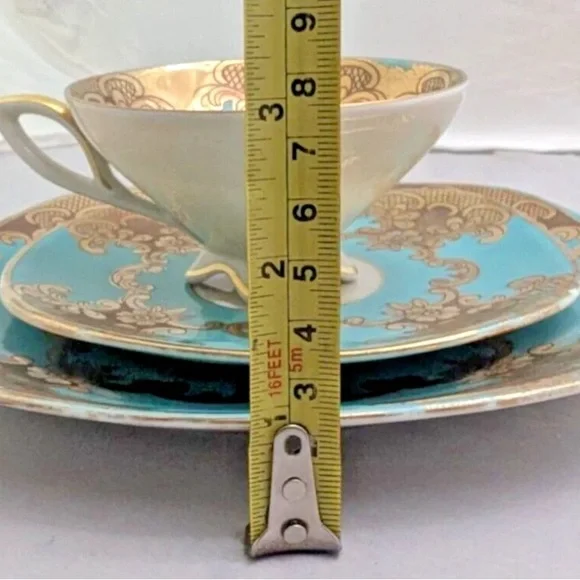 Ceramic Art Piece set - Tiffany & Gold